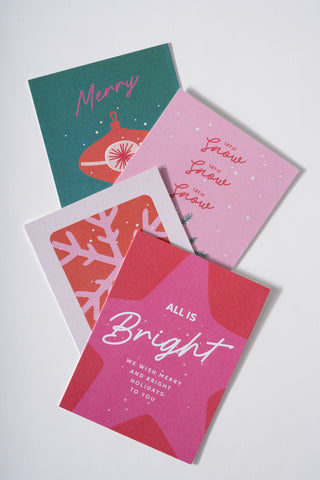 Yeni Yıl Tebrik Kartı 4'lü Model