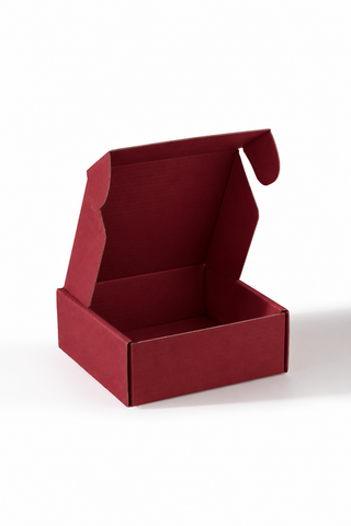 11x11x4.5 cm Bordo Kargo Kutusu Kendinden Kapaklı