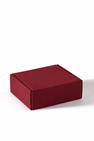 11x11x4.5 cm Bordo Kargo Kutusu Kendinden Kapaklı