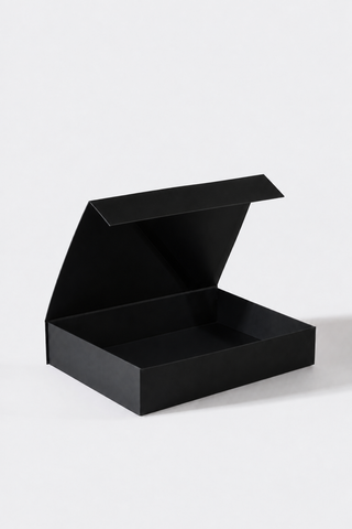 32x23x5 cm Siyah Mıknatıslı Mukavva Kutu