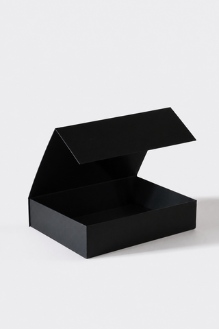 34x25x8.3 cm Siyah Mıknatıslı Mukavva Kutu