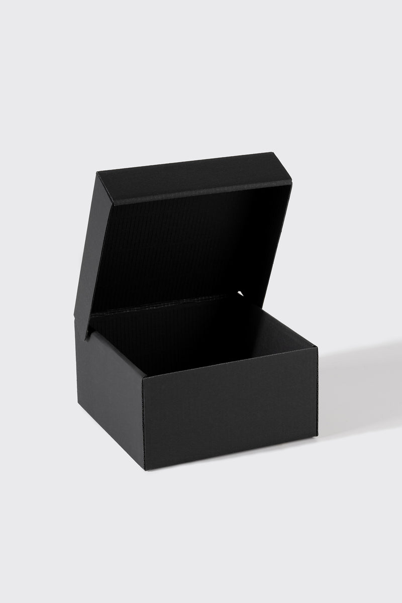 15.5x15.5x8 cm Siyah Kargo Kutusu Kendinden Kapaklı