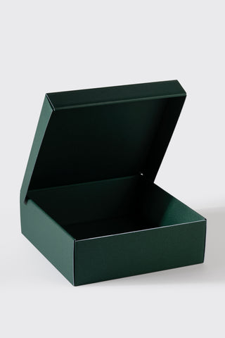 25.5x25.5x8.5 cm Yeşil Kargo Kutusu Kendinden Kapaklı