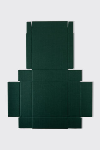 25.5x25.5x8.5 cm Yeşil Kargo Kutusu Kendinden Kapaklı