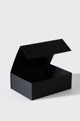 35x25x12 cm Siyah Mıknatıslı Mukavva Kutu