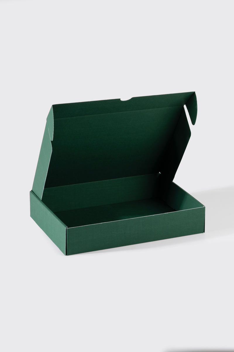31x22x6 cm Yeşil Kargo Kutusu Kendinden Kapaklı
