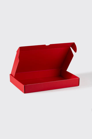 25.5x20x3.6 cm Kırmızı Kitap Kargo Kutusu Kendinden Kapaklı