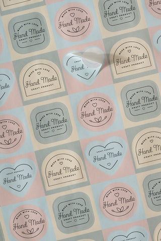 Hand Made Sticker Küçük 100 Adet