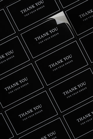 Thank You Siyah Sticker 100 adet