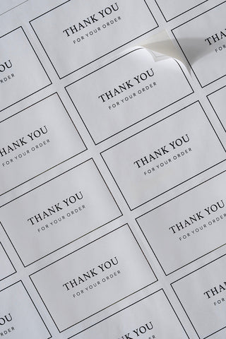 Thank You Beyaz Sticker 100 adet