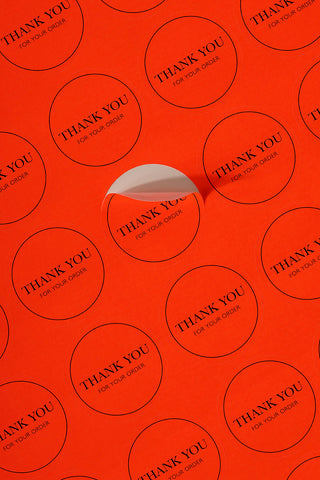 Thank You Nar Çiçeği Sticker 100 Adet