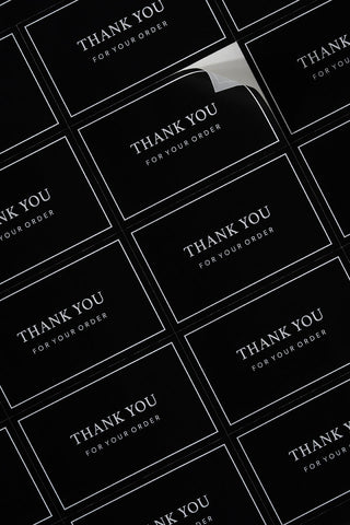 Thank You Siyah Sticker 100 adet