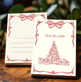 Çam Ağacı Yeni Yıl Tebrik Kartı